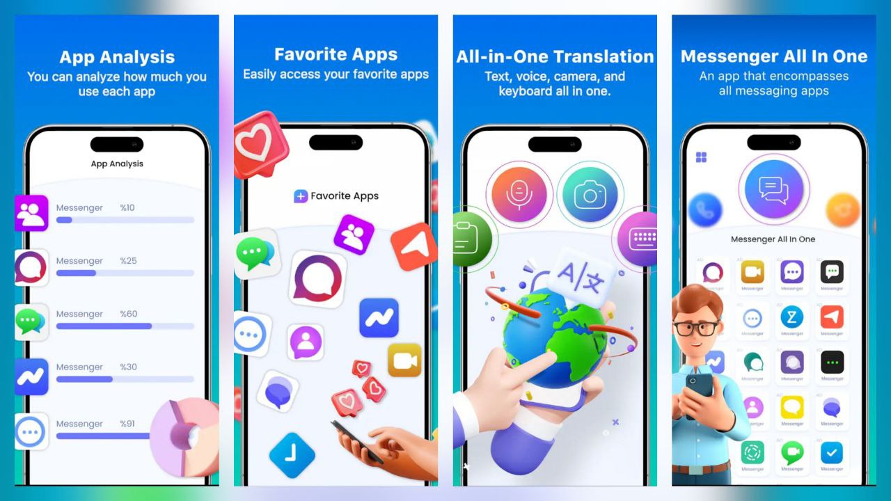 تحميل مجاني لتطبيق Messenger – يجمع كل تطبيقات المحادثة أونلاين في مكان واحد مع ترجمة فورية وأمان متكامل
