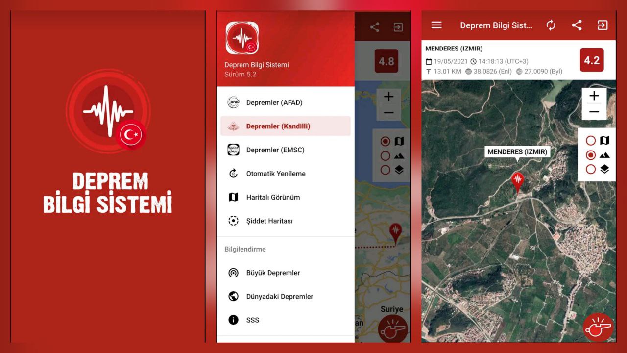 تطبيق Deprem Bilgi Sistemi لرصد الزلازل في تركيا